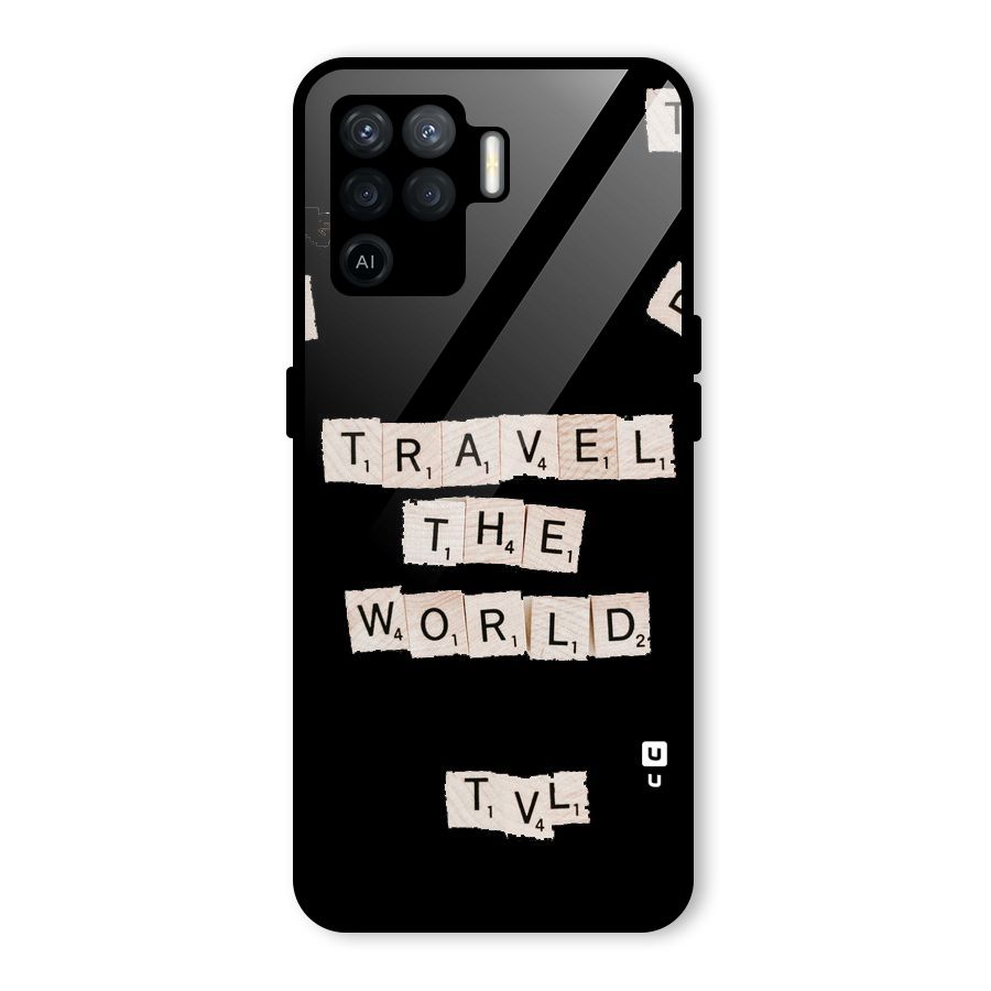 Blocks Travel Glass Back Case for Oppo F19 Pro