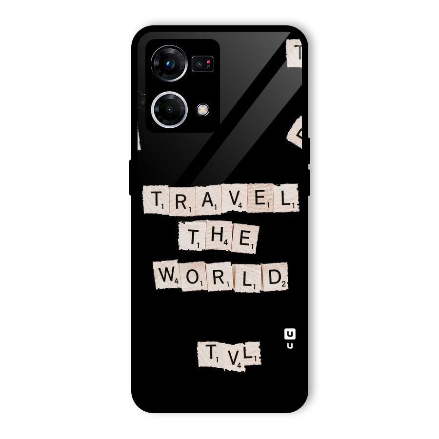 Blocks Travel Glass Back Case for Oppo F21 Pro 4G