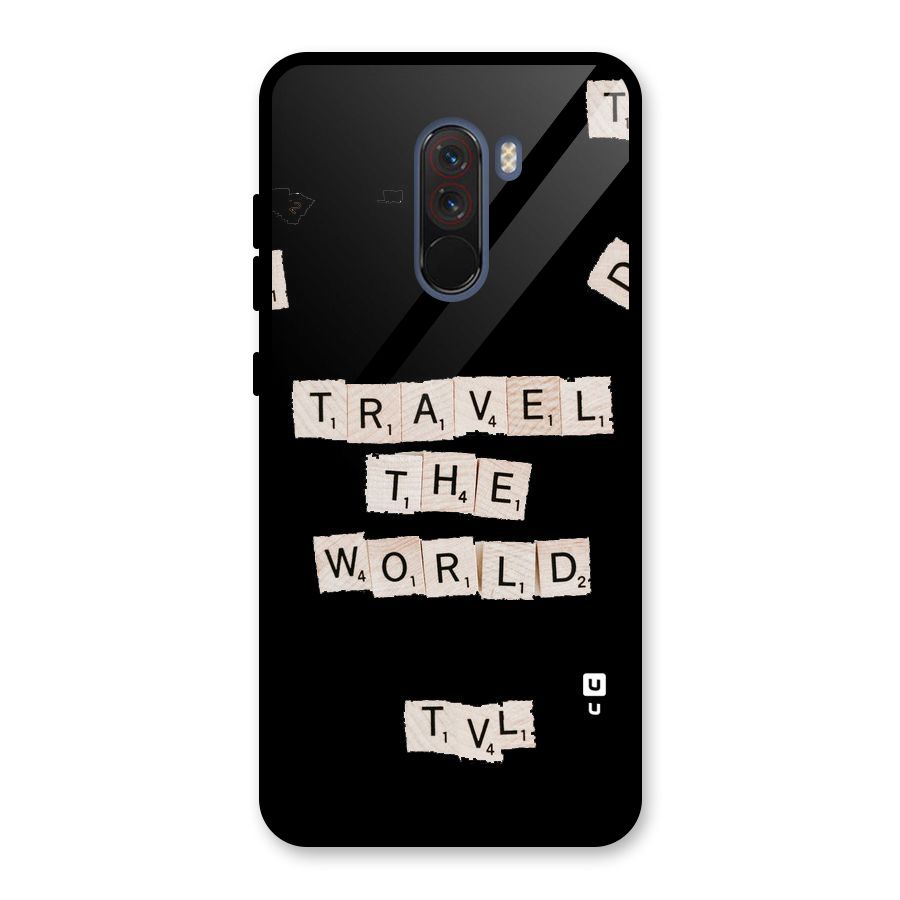 Blocks Travel Glass Back Case for Poco F1