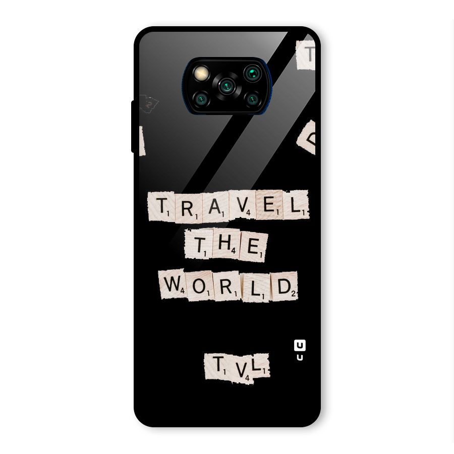 Blocks Travel Glass Back Case for Poco X3 Pro