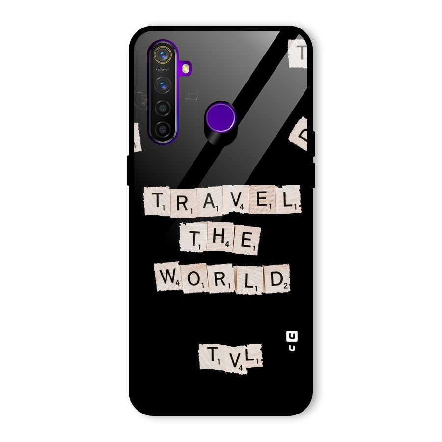 Blocks Travel Glass Back Case for Realme 5 Pro