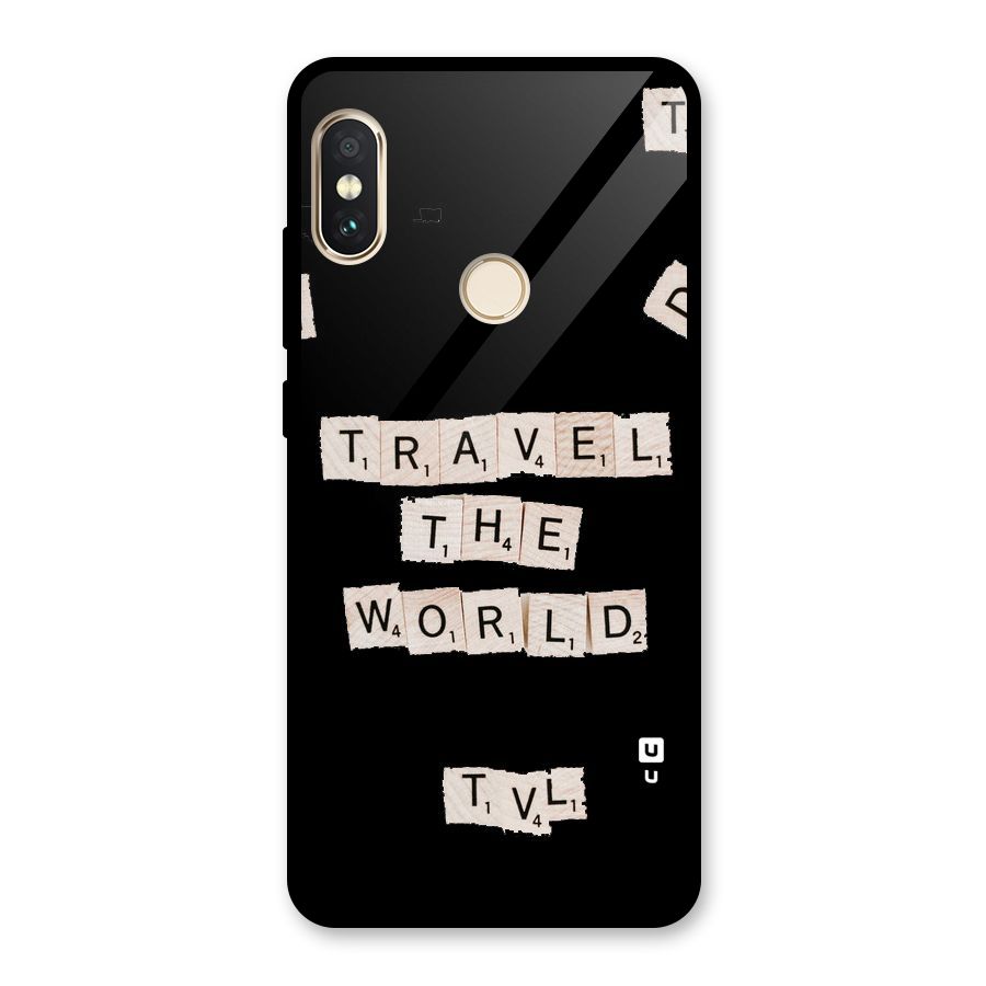 Blocks Travel Glass Back Case for Redmi Note 5 Pro