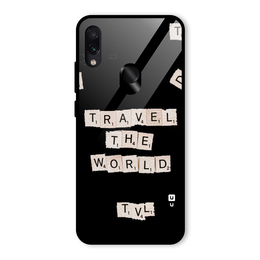 Blocks Travel Glass Back Case for Redmi Note 7