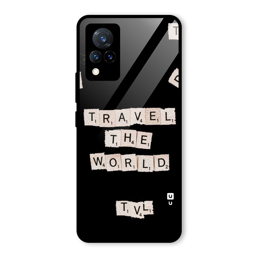 Blocks Travel Glass Back Case for Vivo V21 5G