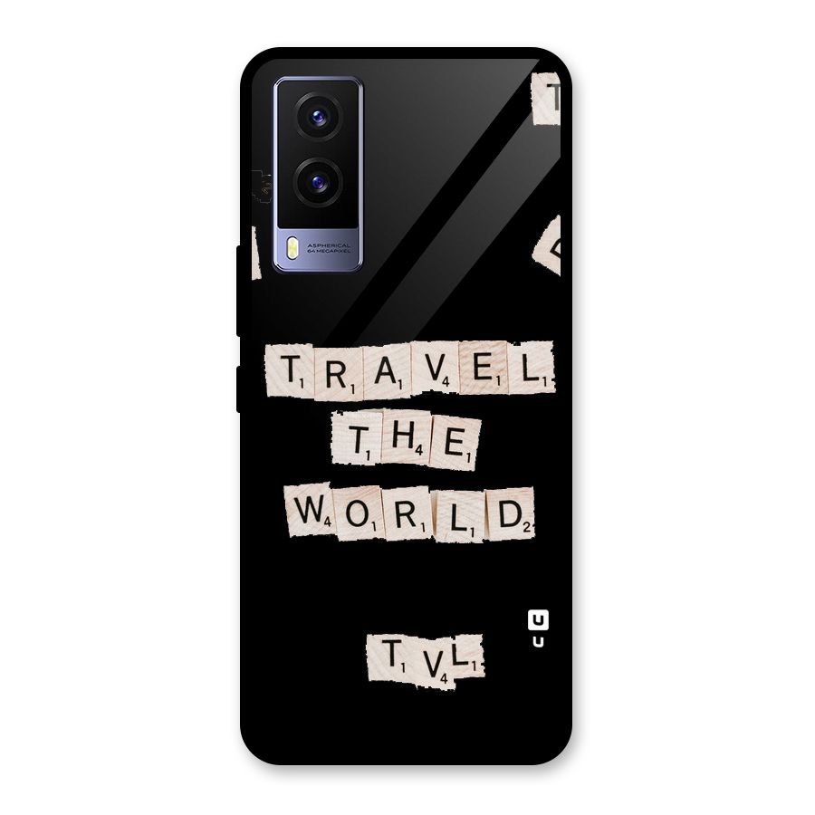 Blocks Travel Glass Back Case for Vivo V21e 5G