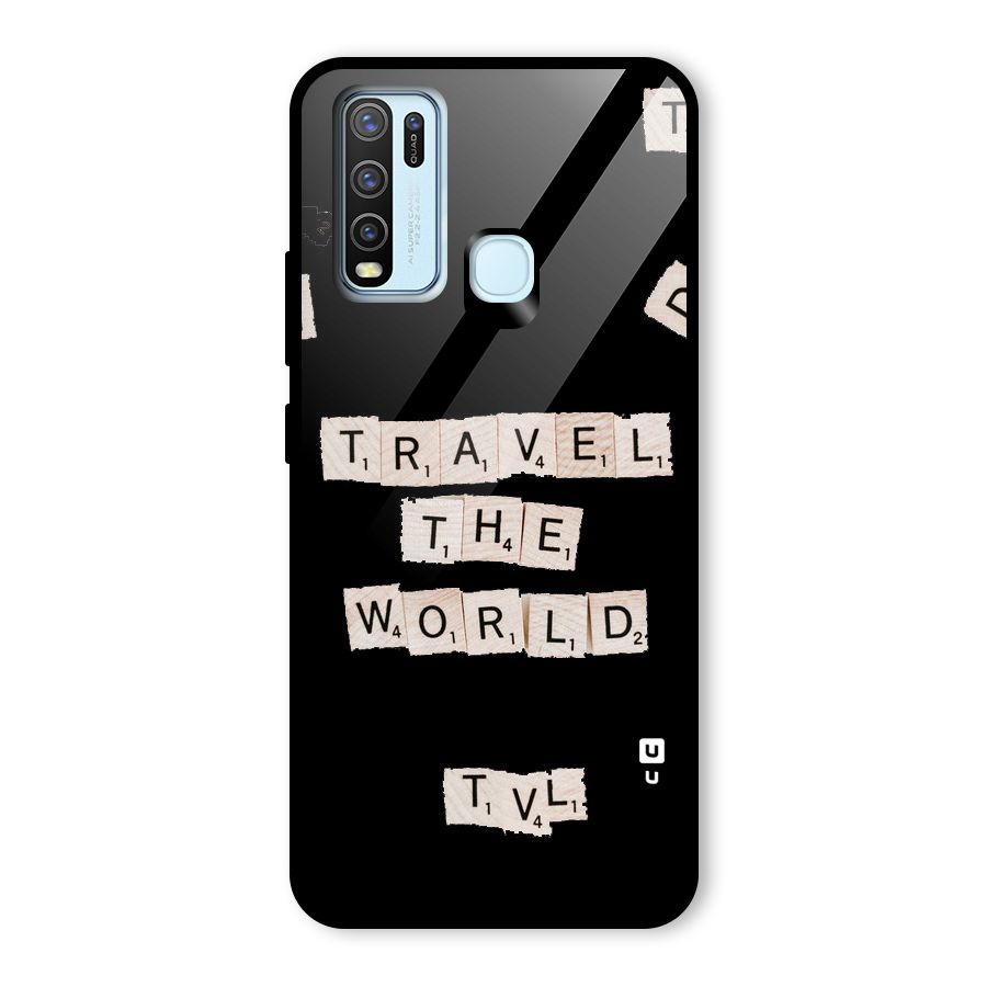 Blocks Travel Glass Back Case for Vivo Y30