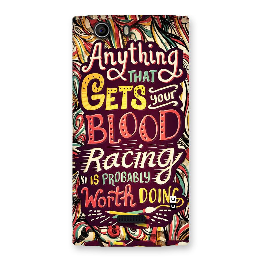 Blood Racing Back Case for Canvas Nitro 2 E311