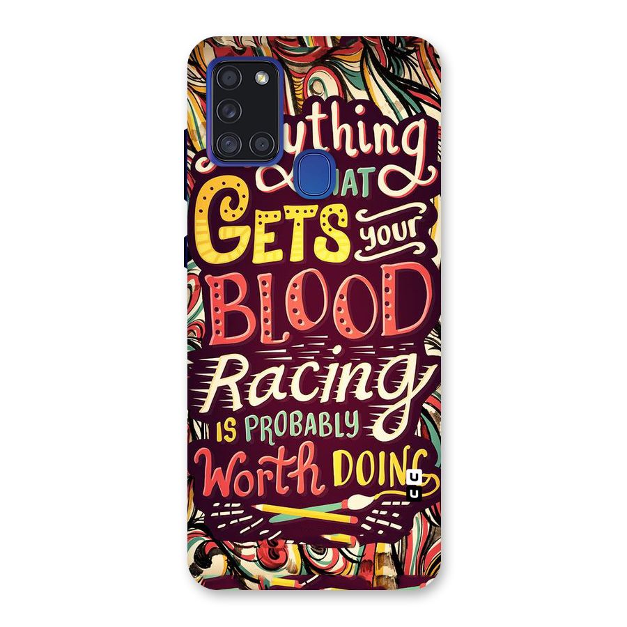 Blood Racing Back Case for Galaxy A21s