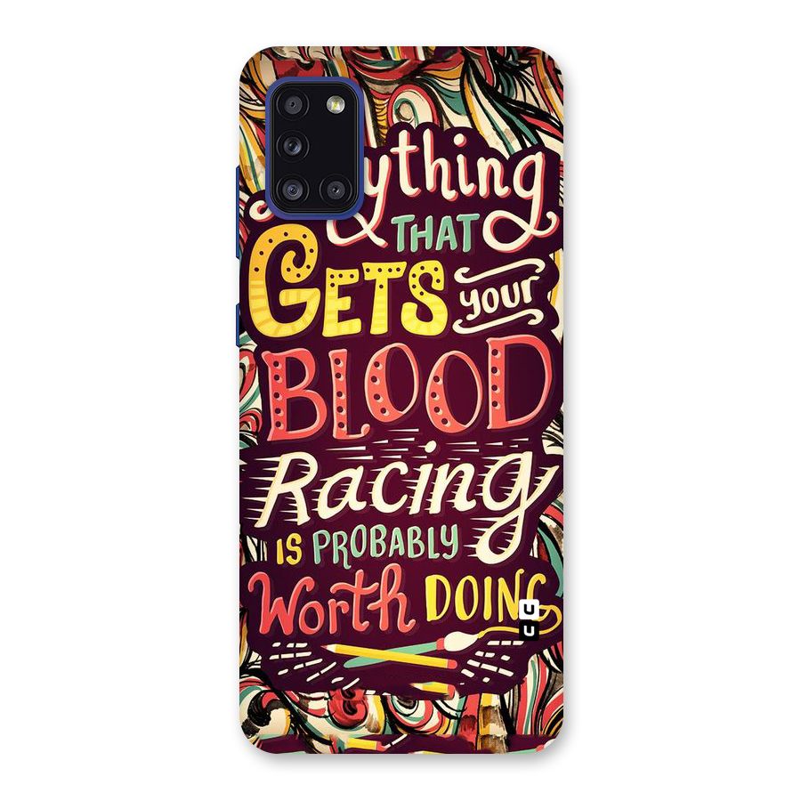 Blood Racing Back Case for Galaxy A31