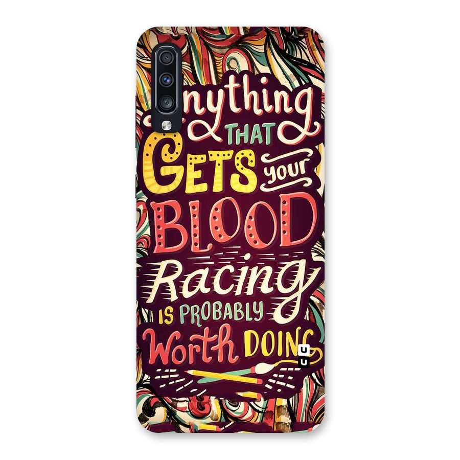 Blood Racing Back Case for Galaxy A70