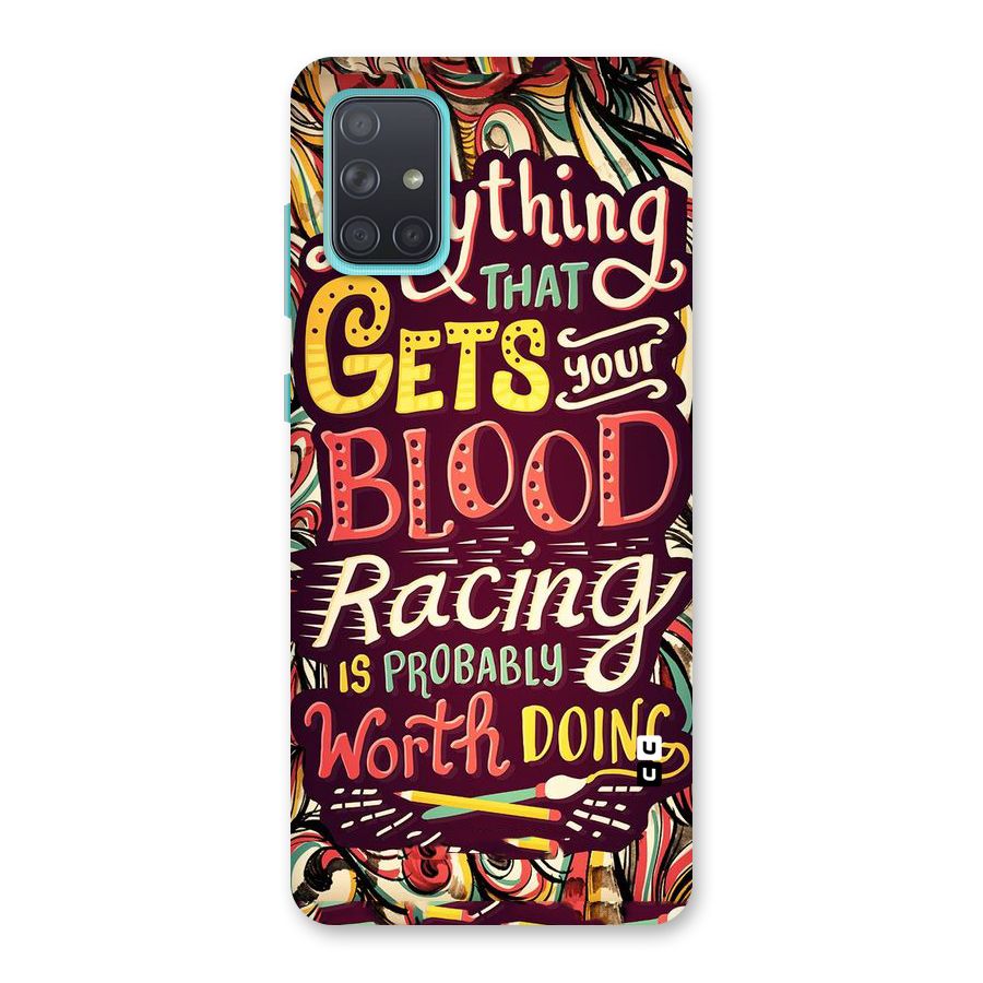 Blood Racing Back Case for Galaxy A71
