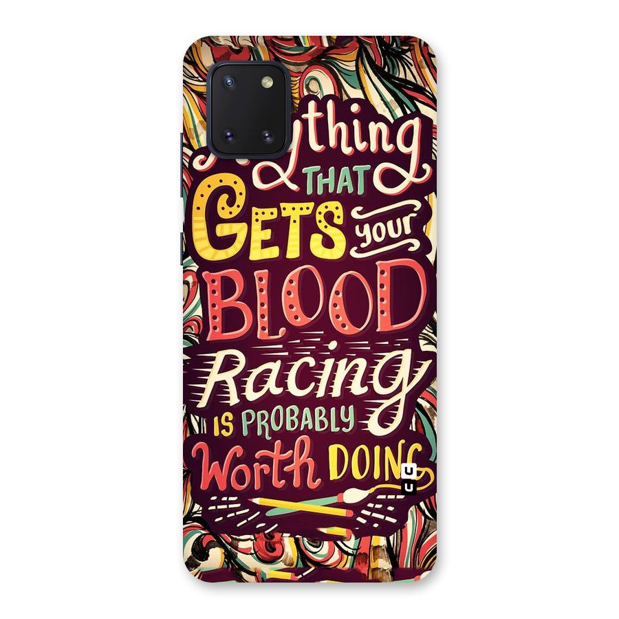 Blood Racing Back Case for Galaxy Note 10 Lite