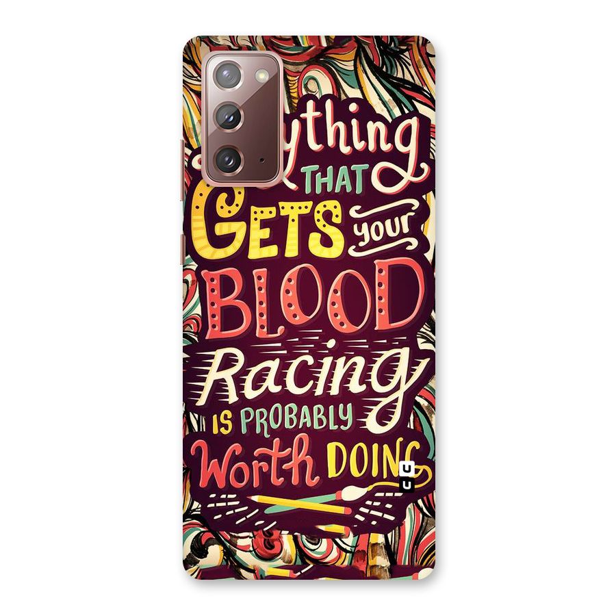 Blood Racing Back Case for Galaxy Note 20