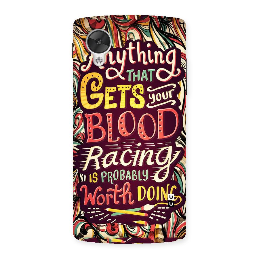 Blood Racing Back Case for Google Nexsus 5