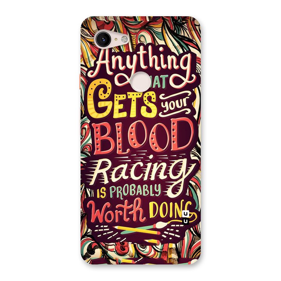 Blood Racing Back Case for Google Pixel 3 XL