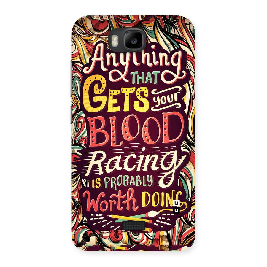 Blood Racing Back Case for Honor Bee