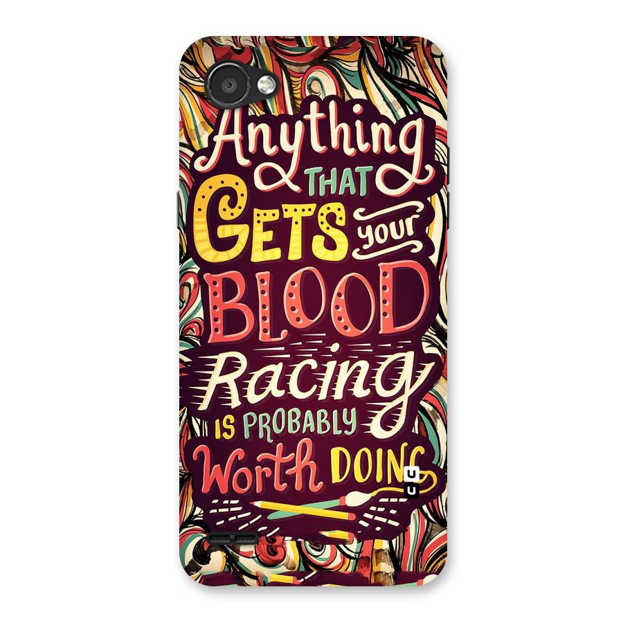Blood Racing Back Case for LG Q6