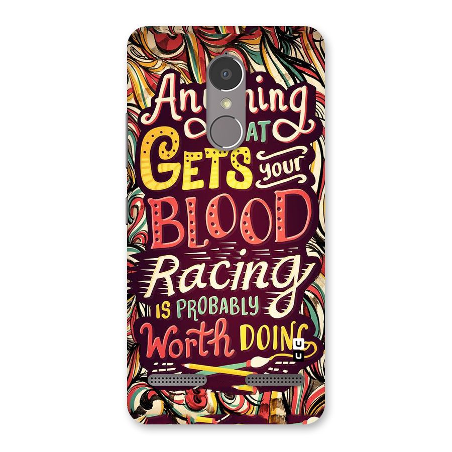 Blood Racing Back Case for Lenovo K6