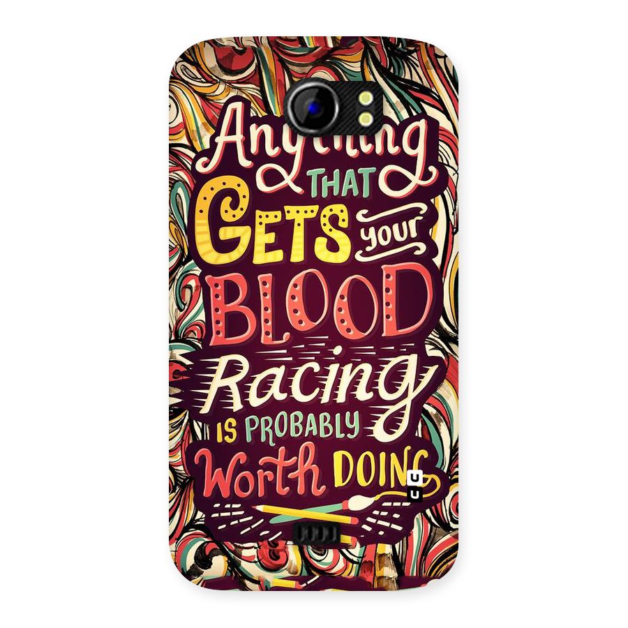 Blood Racing Back Case for Micromax Canvas 2 A110