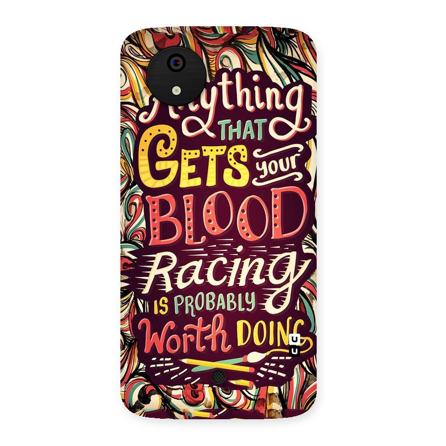 Blood Racing Back Case for Micromax Canvas A1