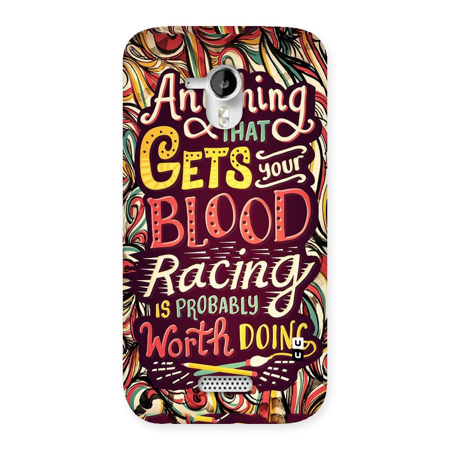 Blood Racing Back Case for Micromax Canvas HD A116