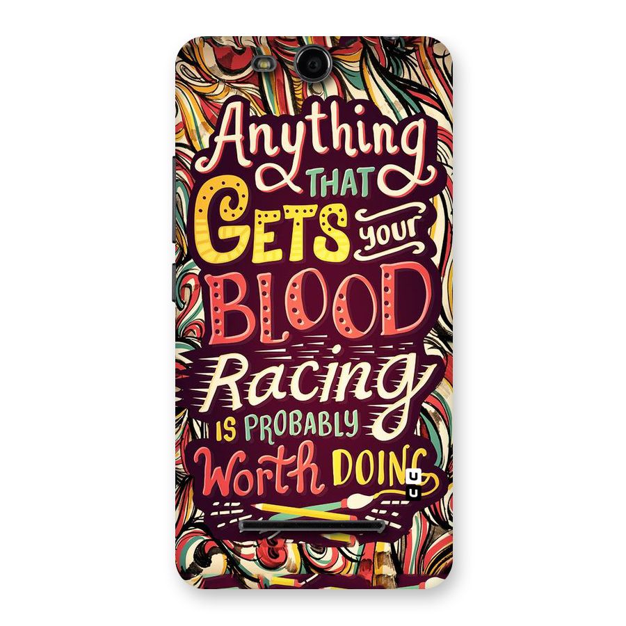 Blood Racing Back Case for Micromax Canvas Juice 3 Q392