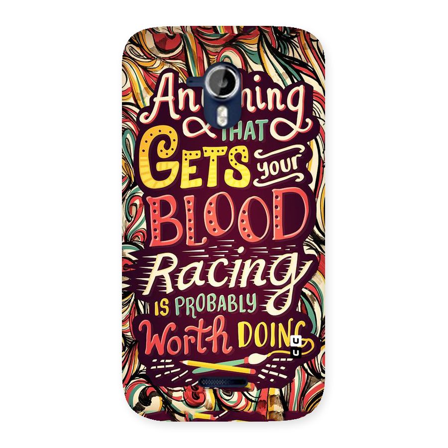 Blood Racing Back Case for Micromax Canvas Magnus A117
