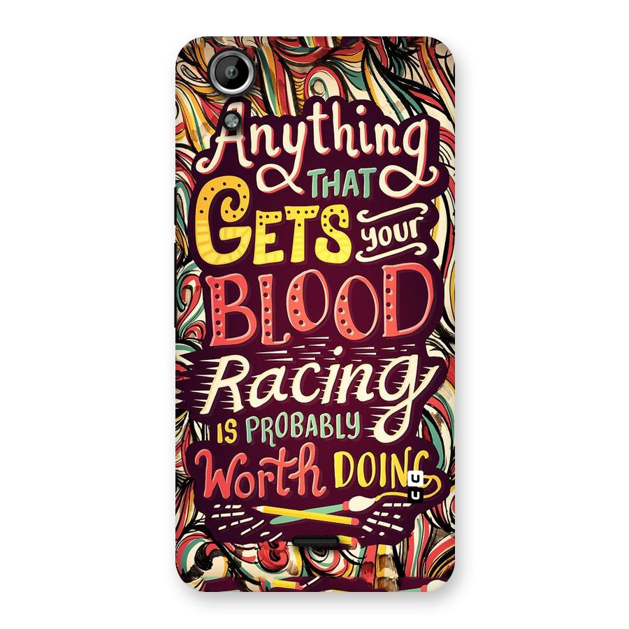Blood Racing Back Case for Micromax Canvas Selfie Lens Q345