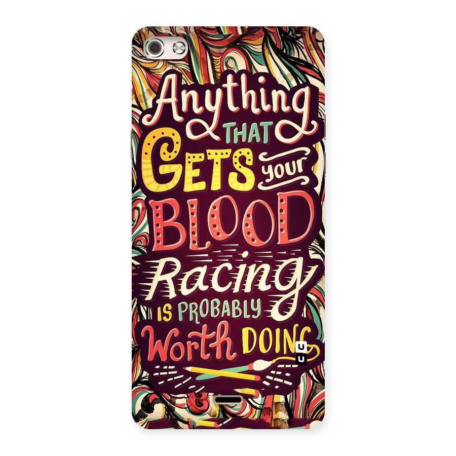Blood Racing Back Case for Micromax Canvas Silver 5