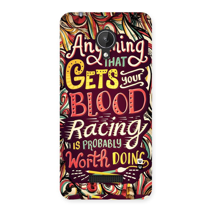 Blood Racing Back Case for Micromax Canvas Spark Q380