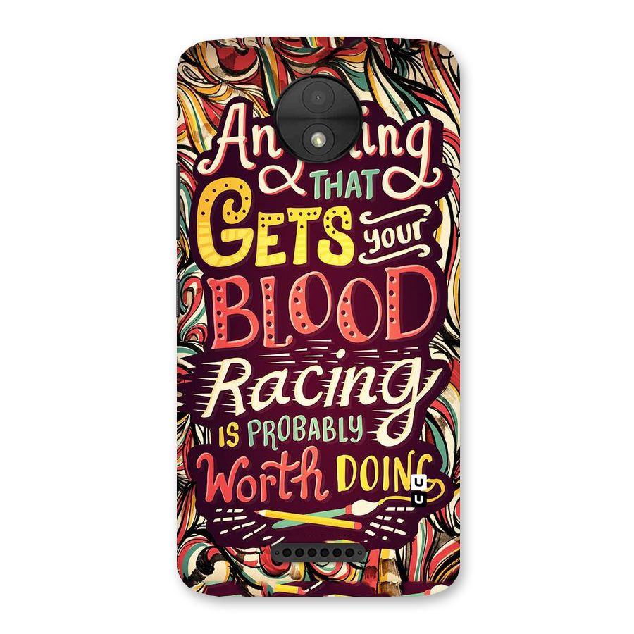 Blood Racing Back Case for Moto C