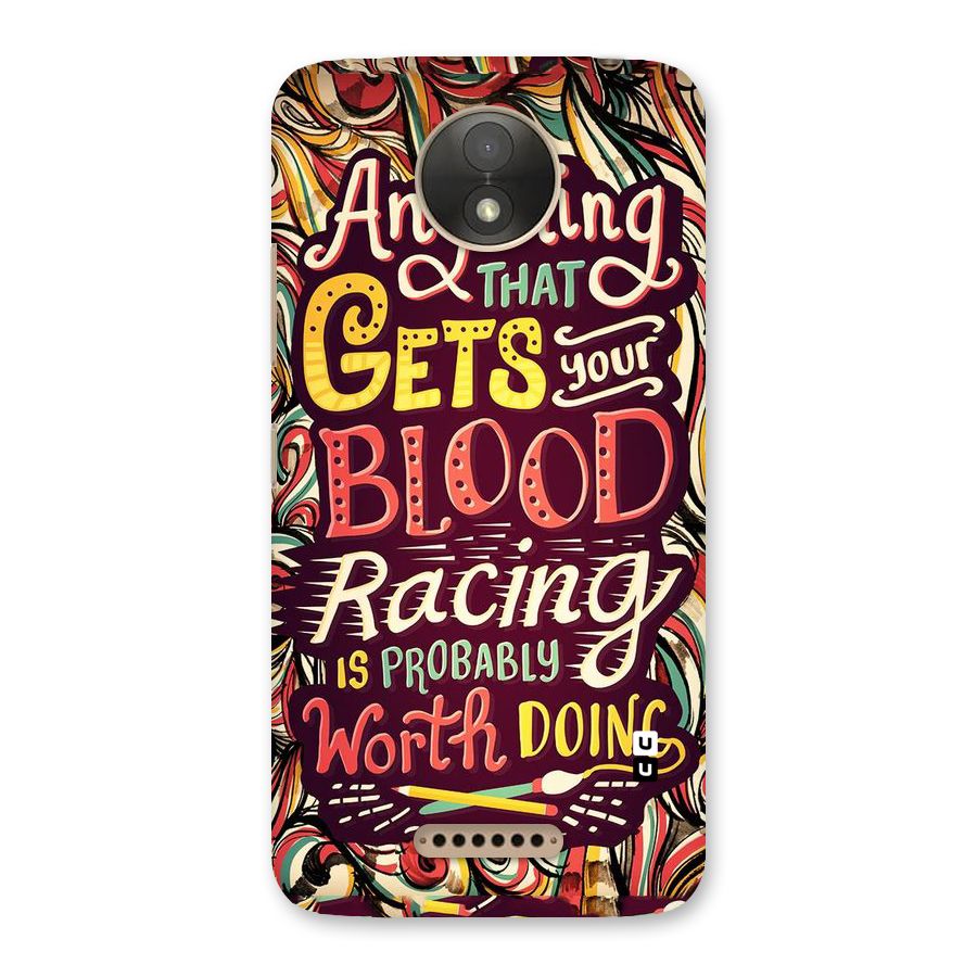 Blood Racing Back Case for Moto C Plus