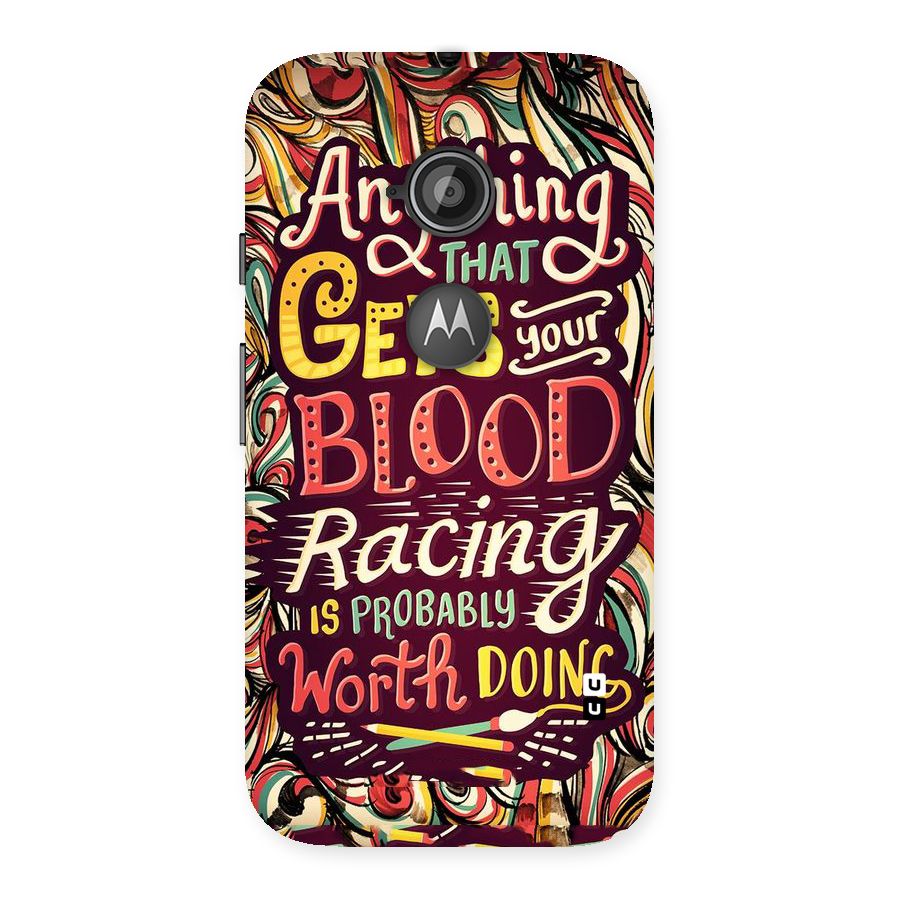 Blood Racing Back Case for Moto E 2nd Gen