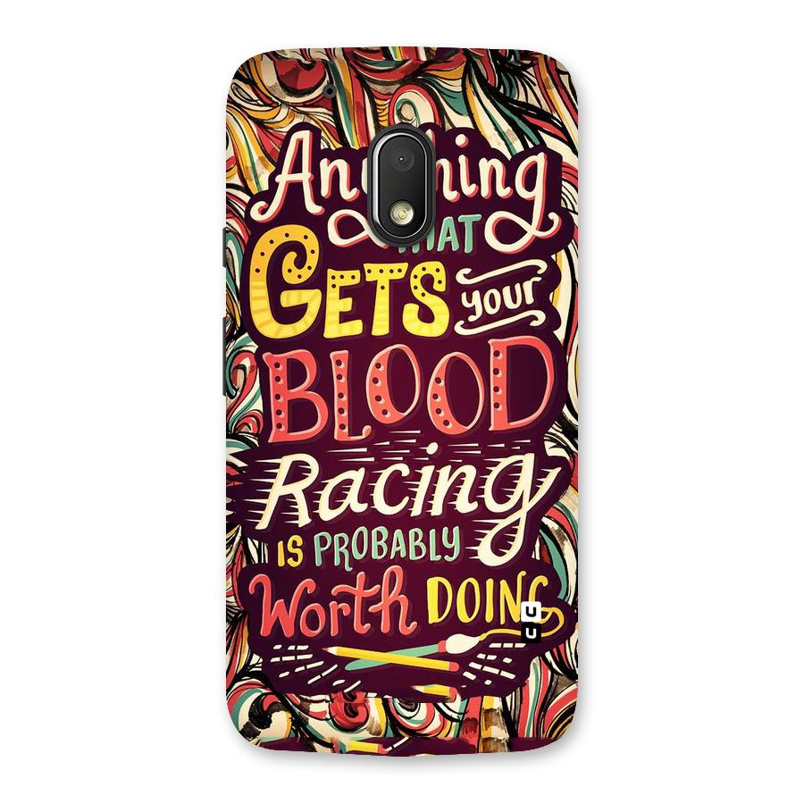 Blood Racing Back Case for Moto G4 Play