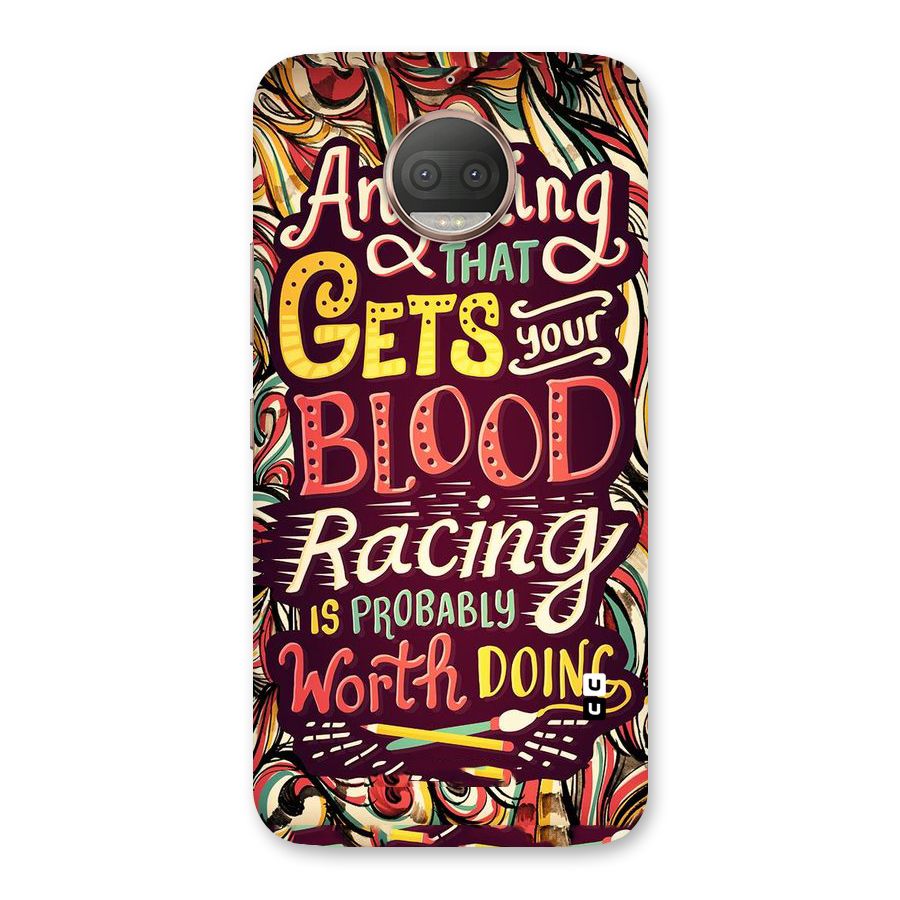 Blood Racing Back Case for Moto G5s Plus