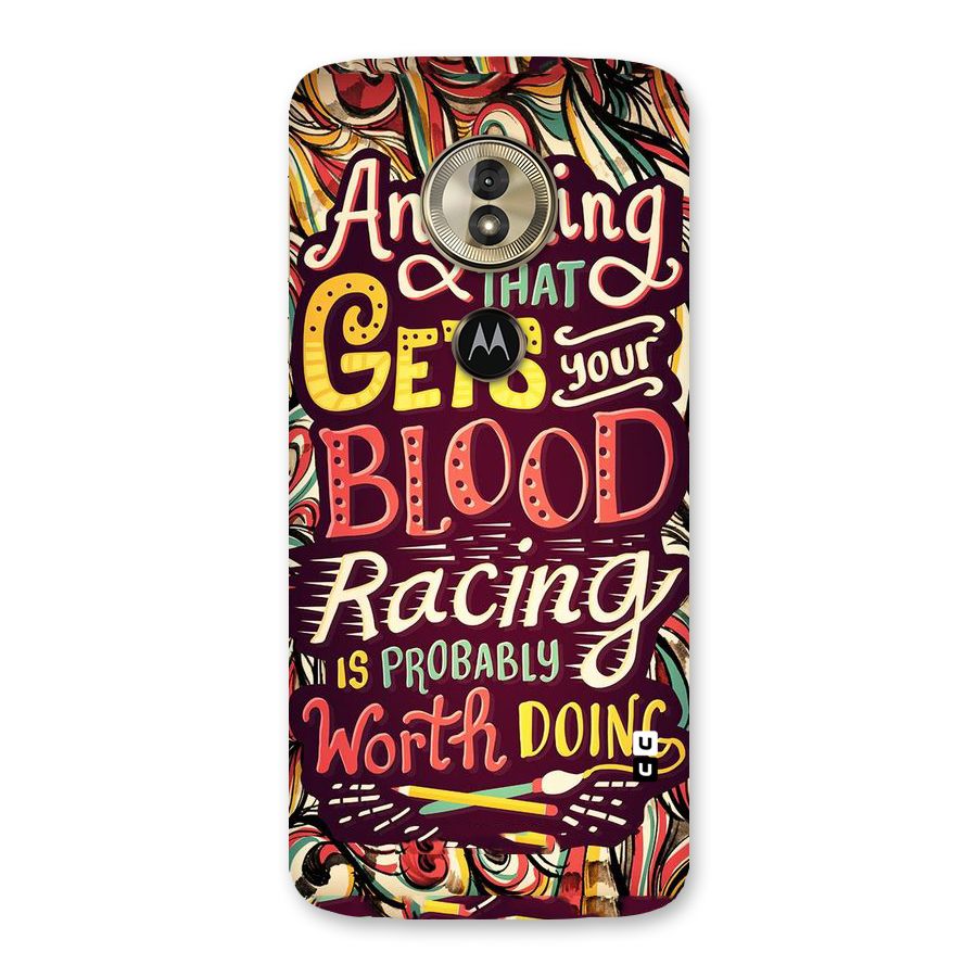 Blood Racing Back Case for Moto G6 Play