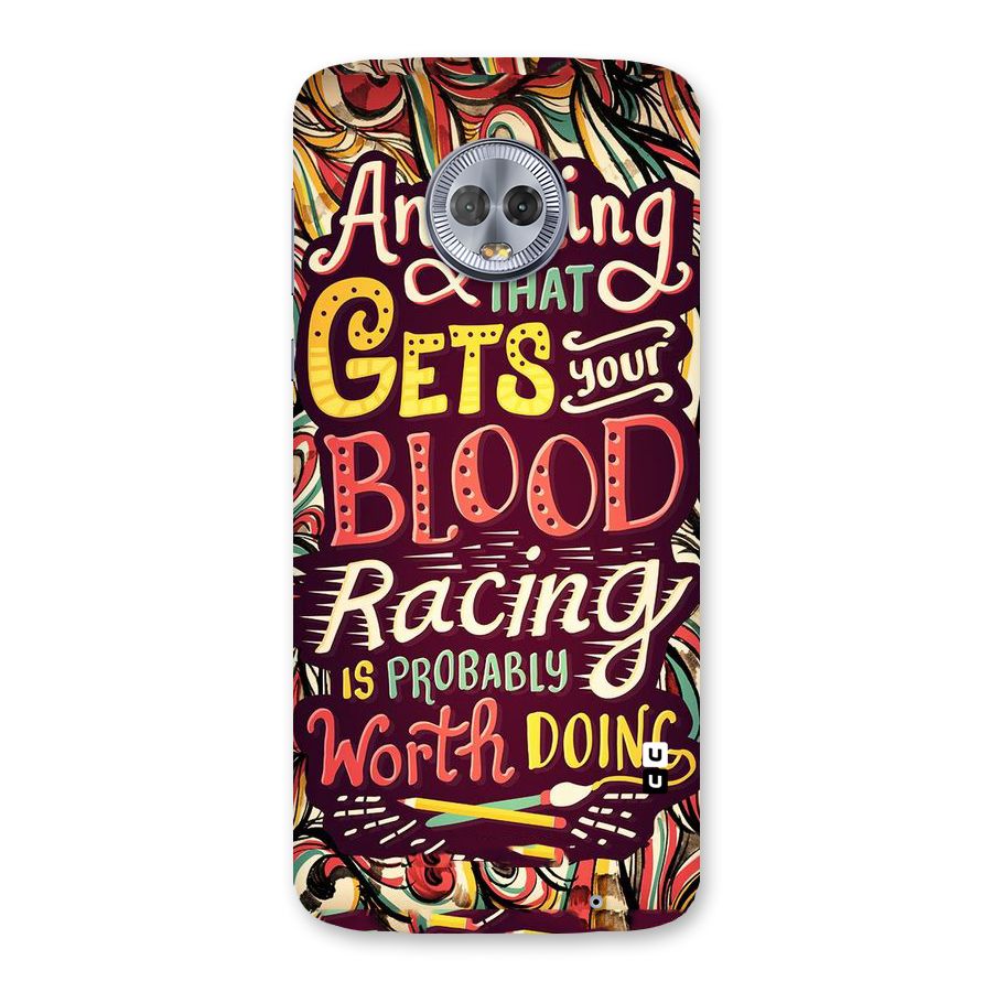 Blood Racing Back Case for Moto G6 Plus