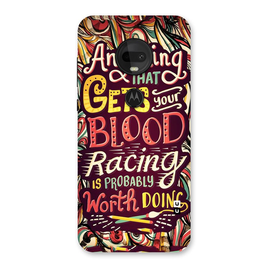 Blood Racing Back Case for Moto G7