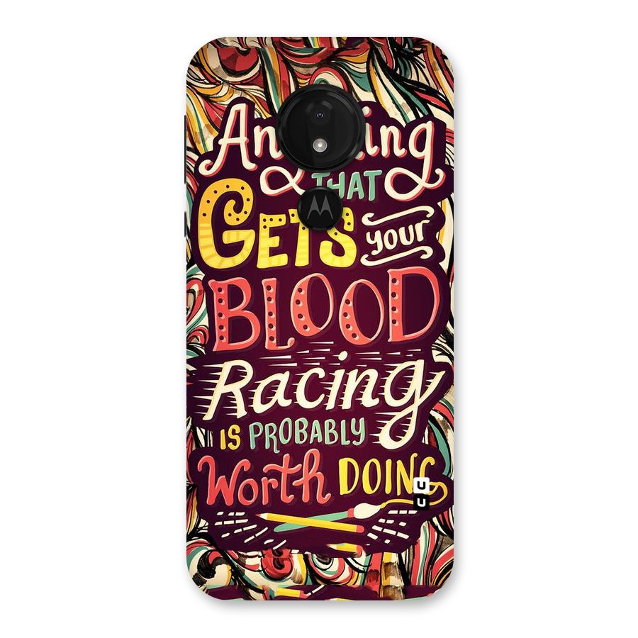 Blood Racing Back Case for Moto G7 Power