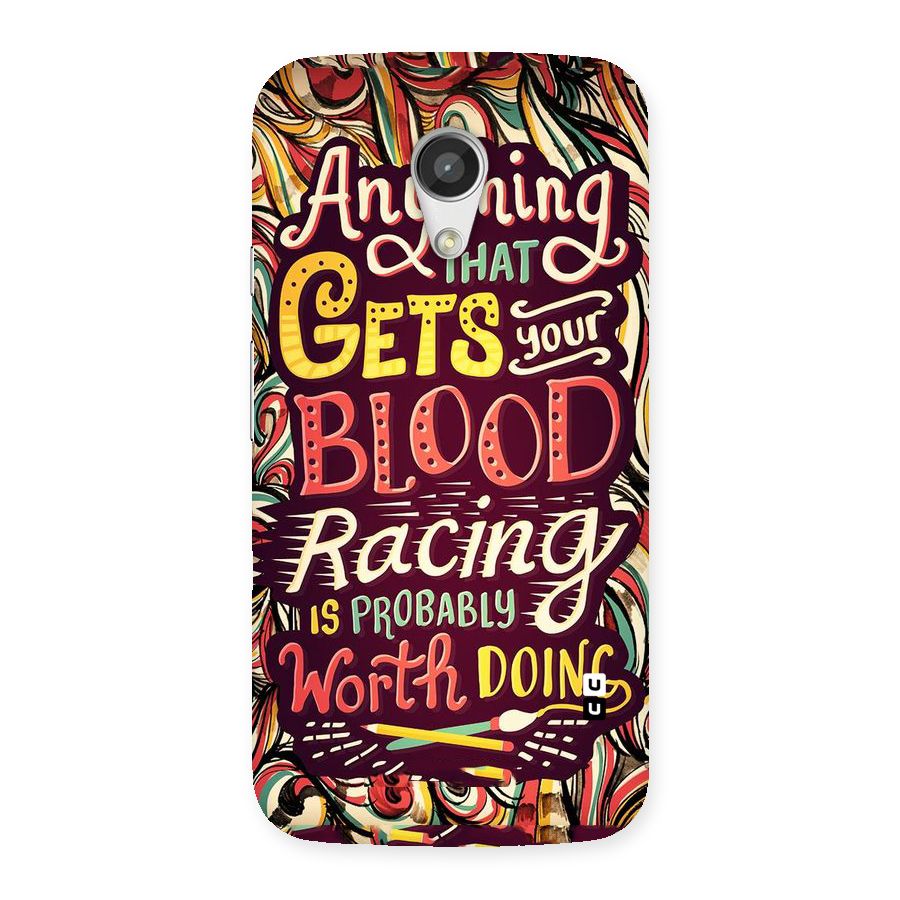 Blood Racing Back Case for Moto G 2nd Gen