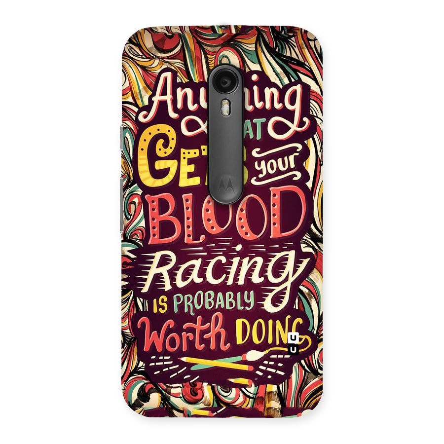 Blood Racing Back Case for Moto G Turbo