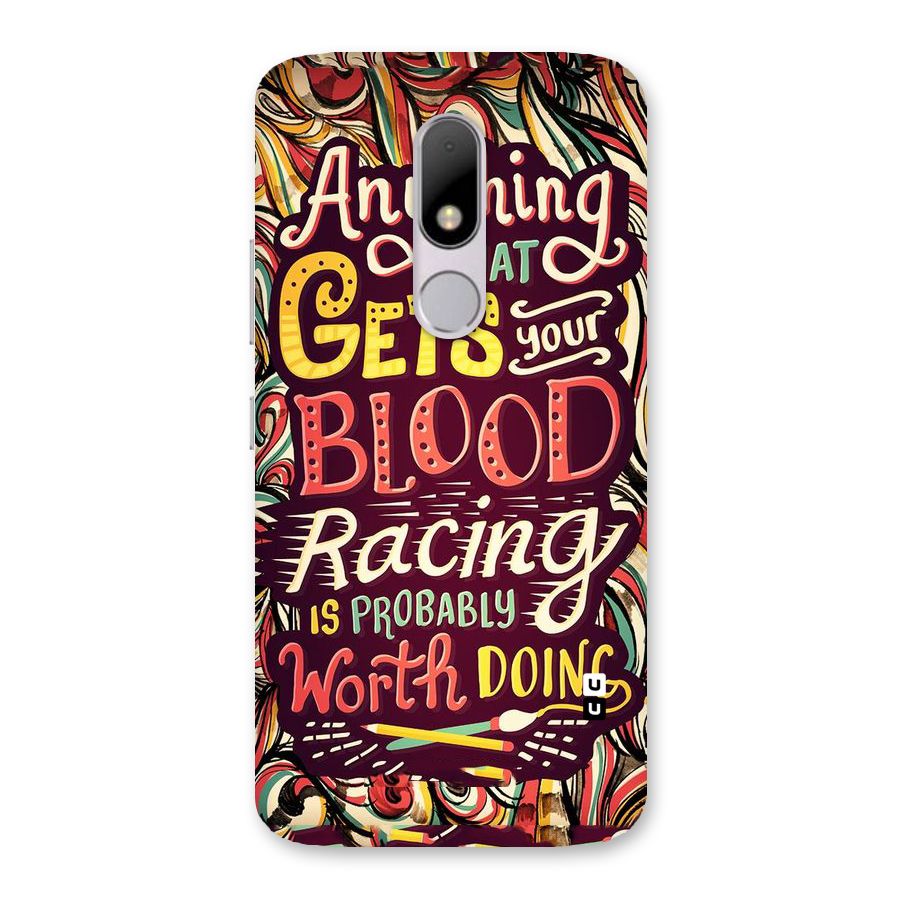 Blood Racing Back Case for Moto M