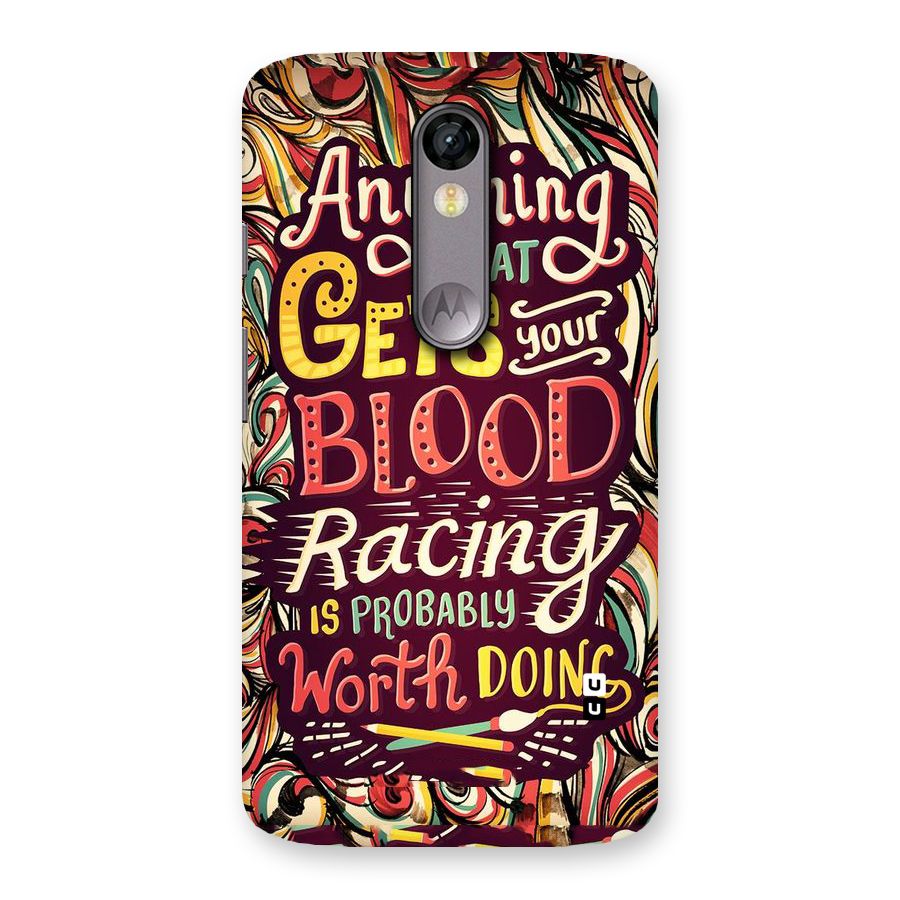 Blood Racing Back Case for Moto X Force