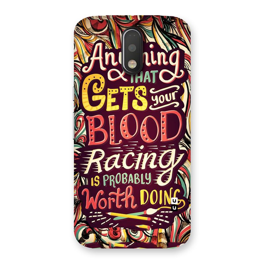 Blood Racing Back Case for Motorola Moto G4 Plus