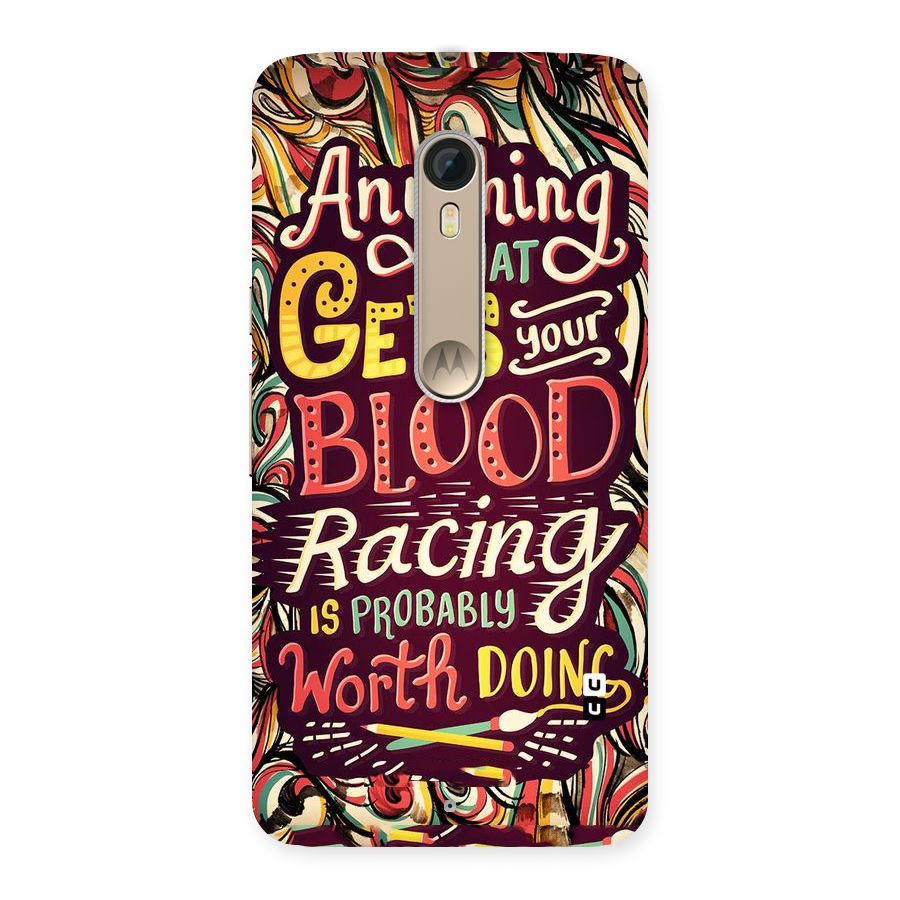 Blood Racing Back Case for Motorola Moto X Style