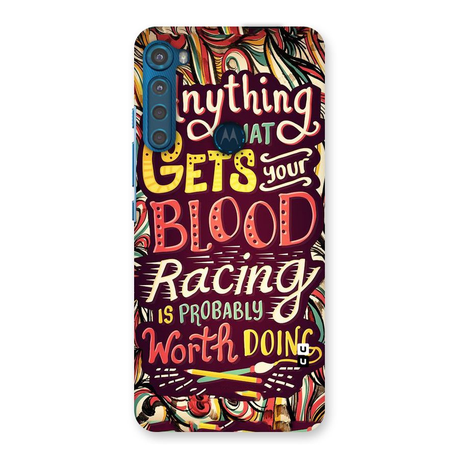 Blood Racing Back Case for Motorola One Fusion Plus