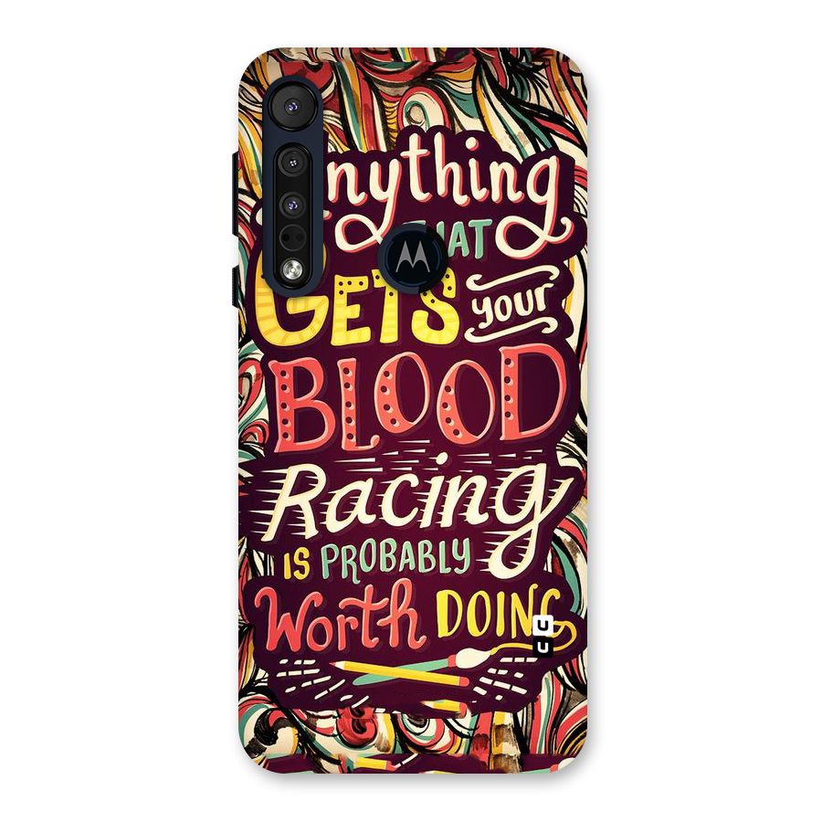 Blood Racing Back Case for Motorola One Macro