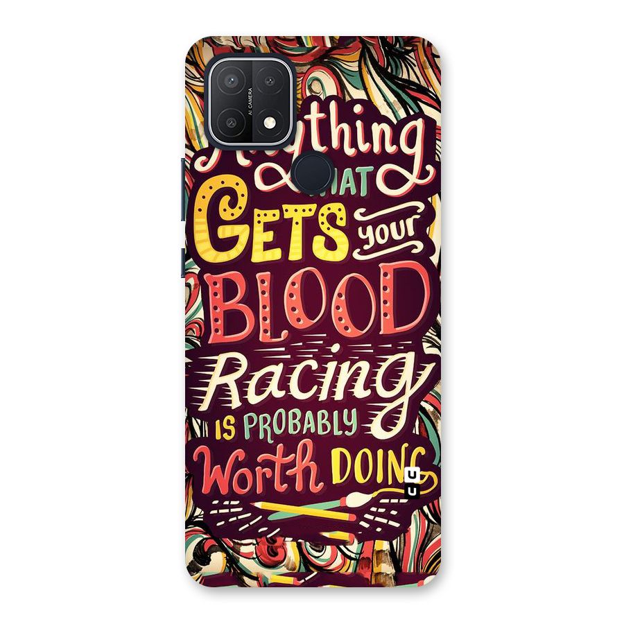 Blood Racing Back Case for Oppo A15