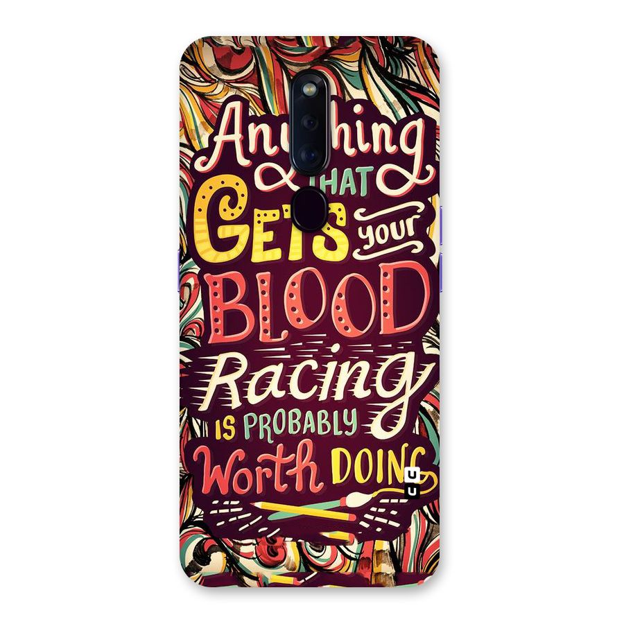 Blood Racing Back Case for Oppo F11 Pro