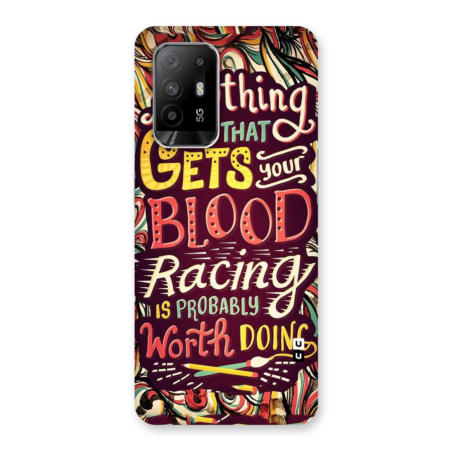 Blood Racing Back Case for Oppo F19 Pro Plus 5G